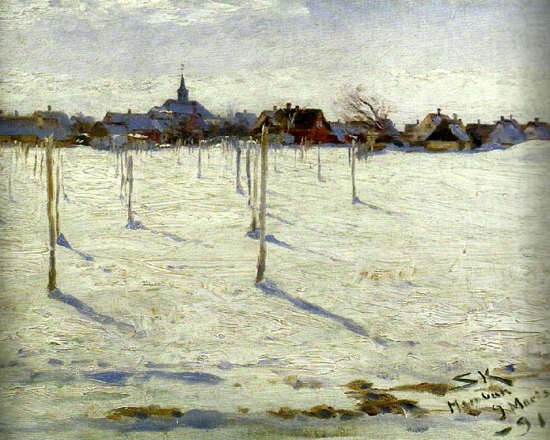 hornbaek in winter, Peter Severin Kroyer